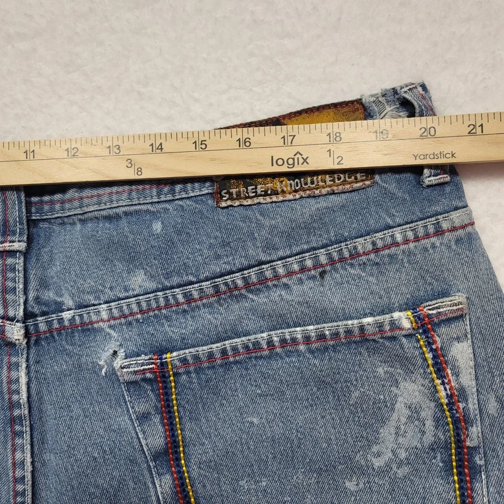 RISK Street Knowledge Denim Jean Cut-Off Shorts